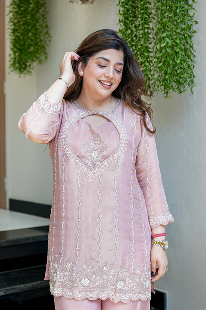 Aiza Embroidered Three Piece Set