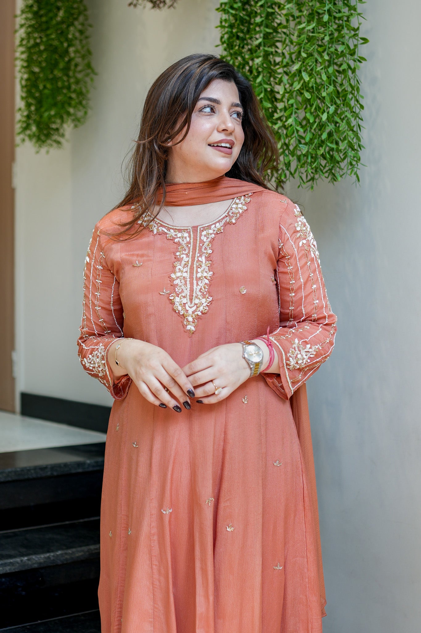 Hoor Embroidered Anarkali Suit Set