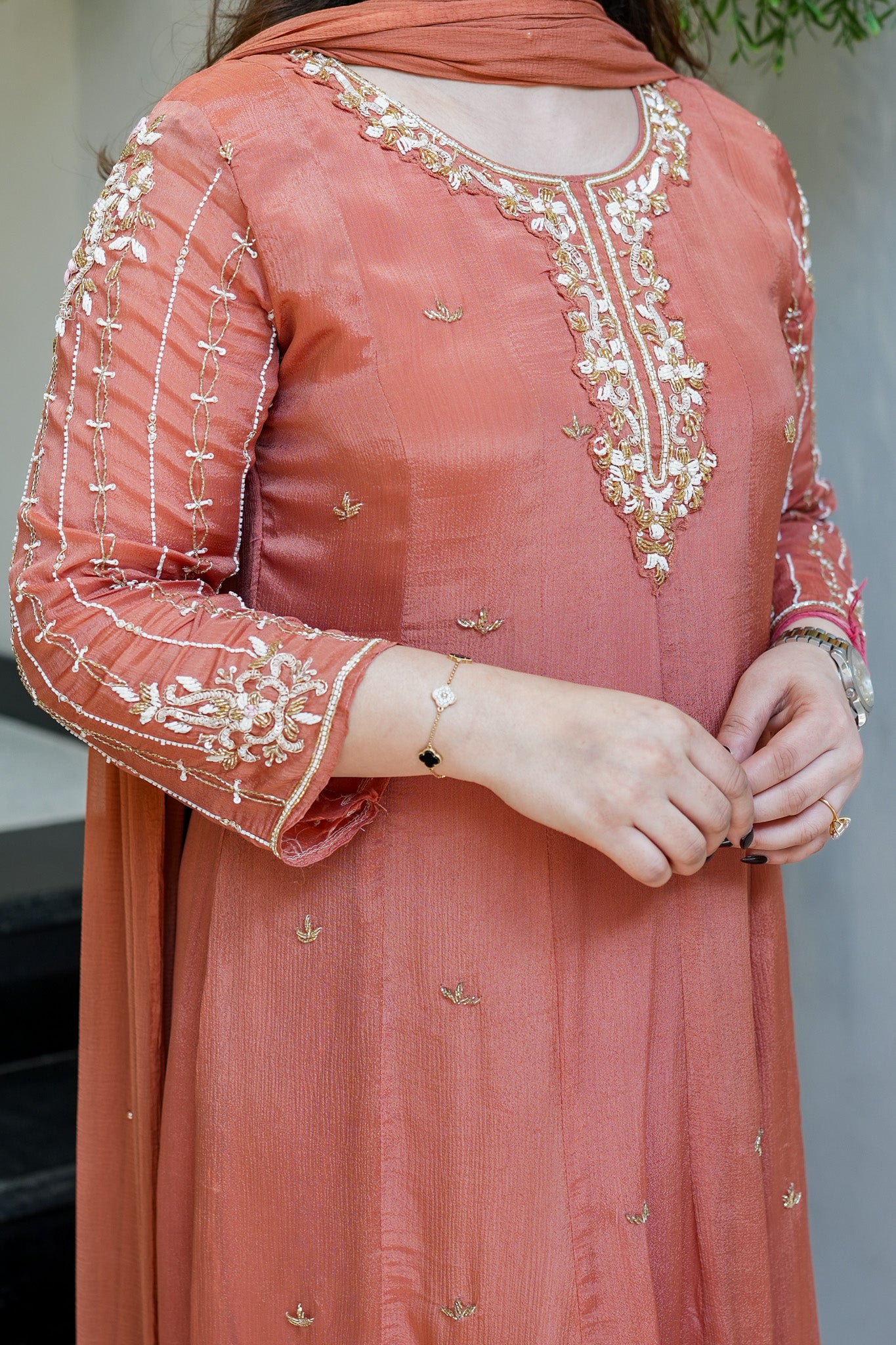 Hoor Embroidered Anarkali Suit Set