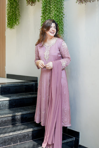 Hoor Embroidered Anarkali Suit Set