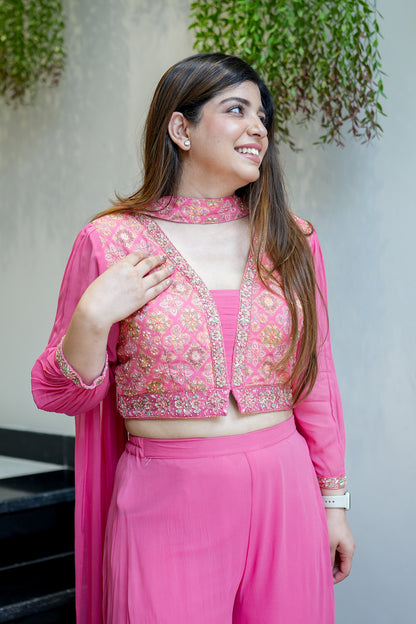Adhira Hand Embroidered Garara Set