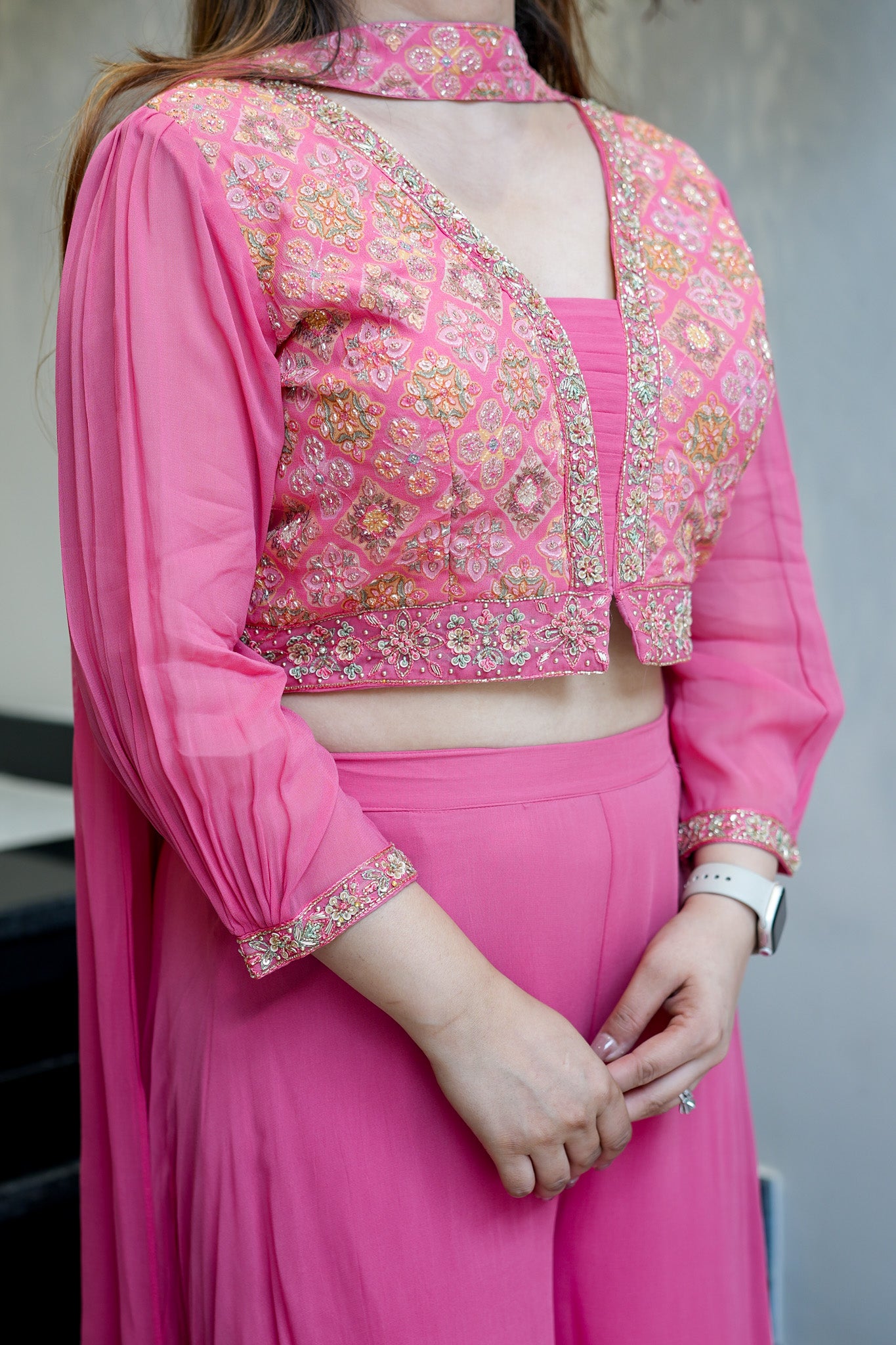 Adhira Hand Embroidered Garara Set