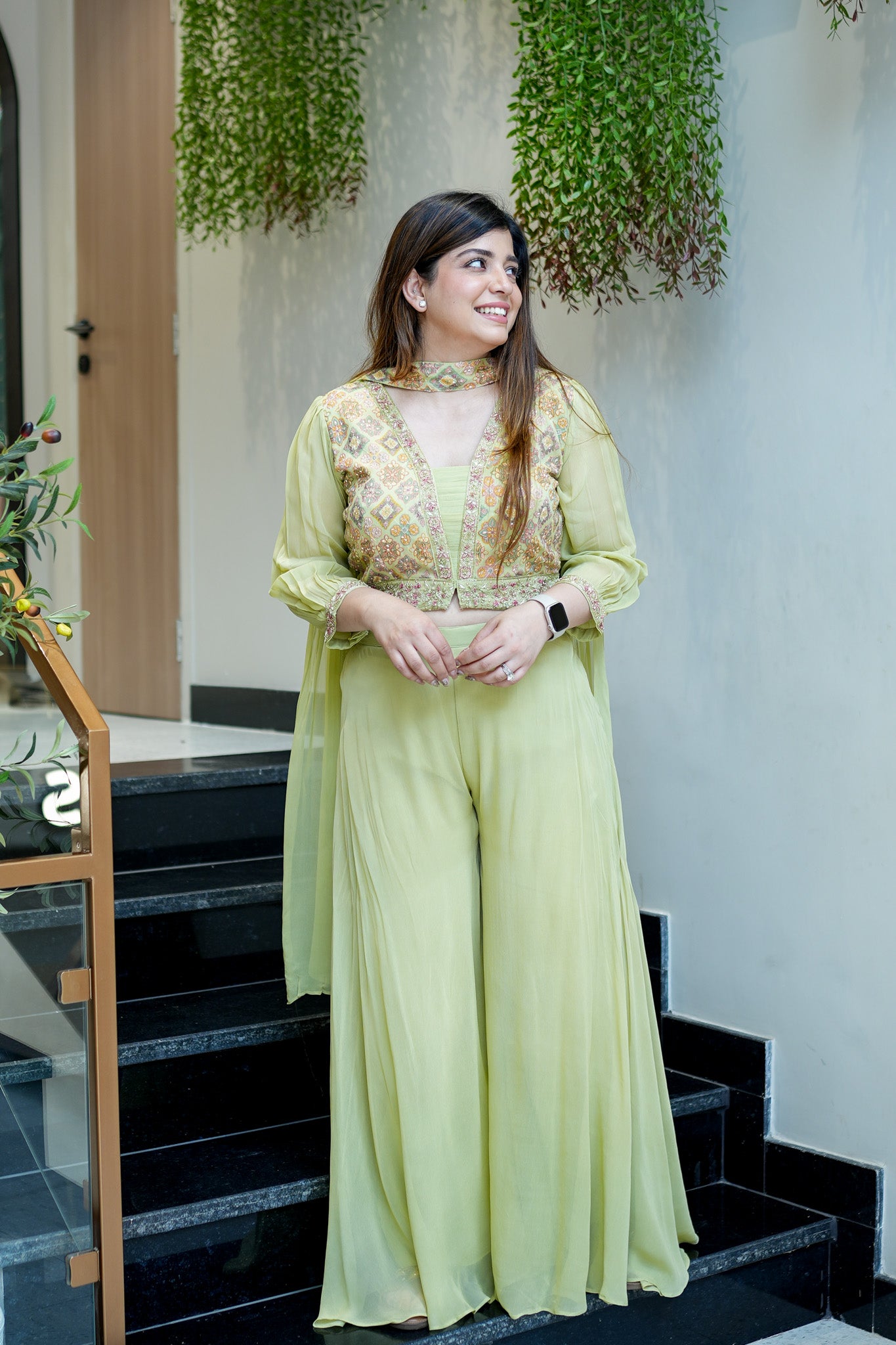 Adhira Hand Embroidered Garara Set