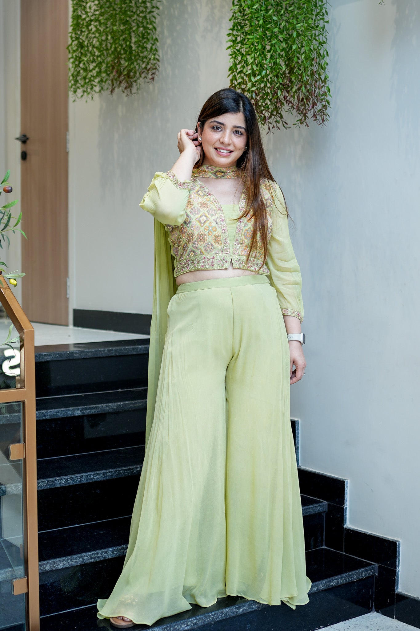 Adhira Hand Embroidered Garara Set