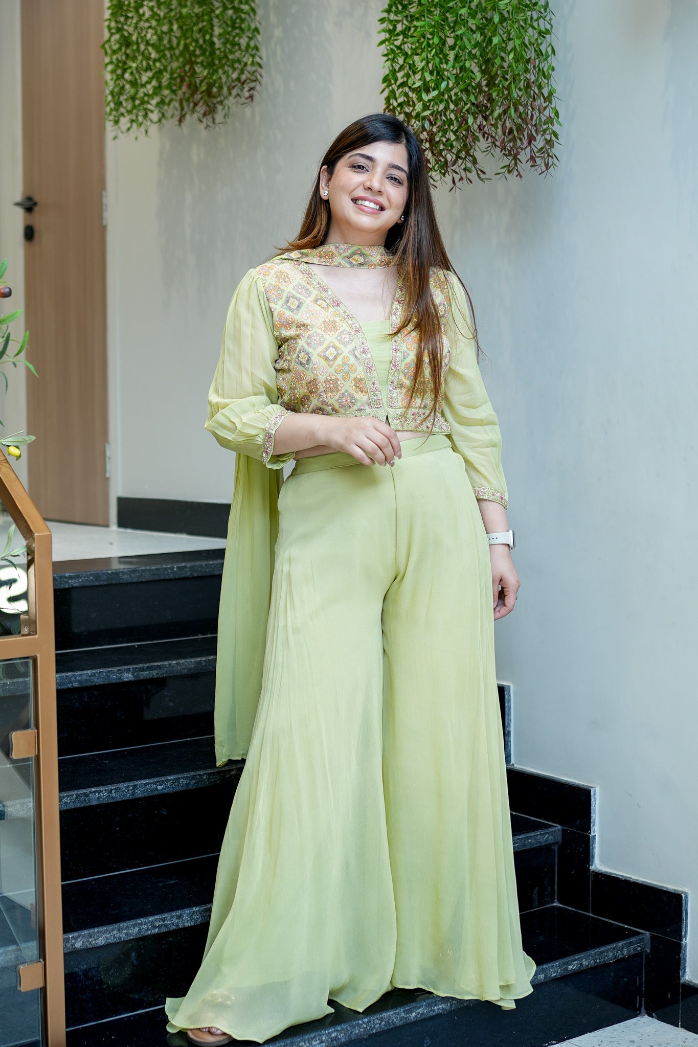 Adhira Hand Embroidered Garara Set