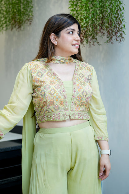 Adhira Hand Embroidered Garara Set