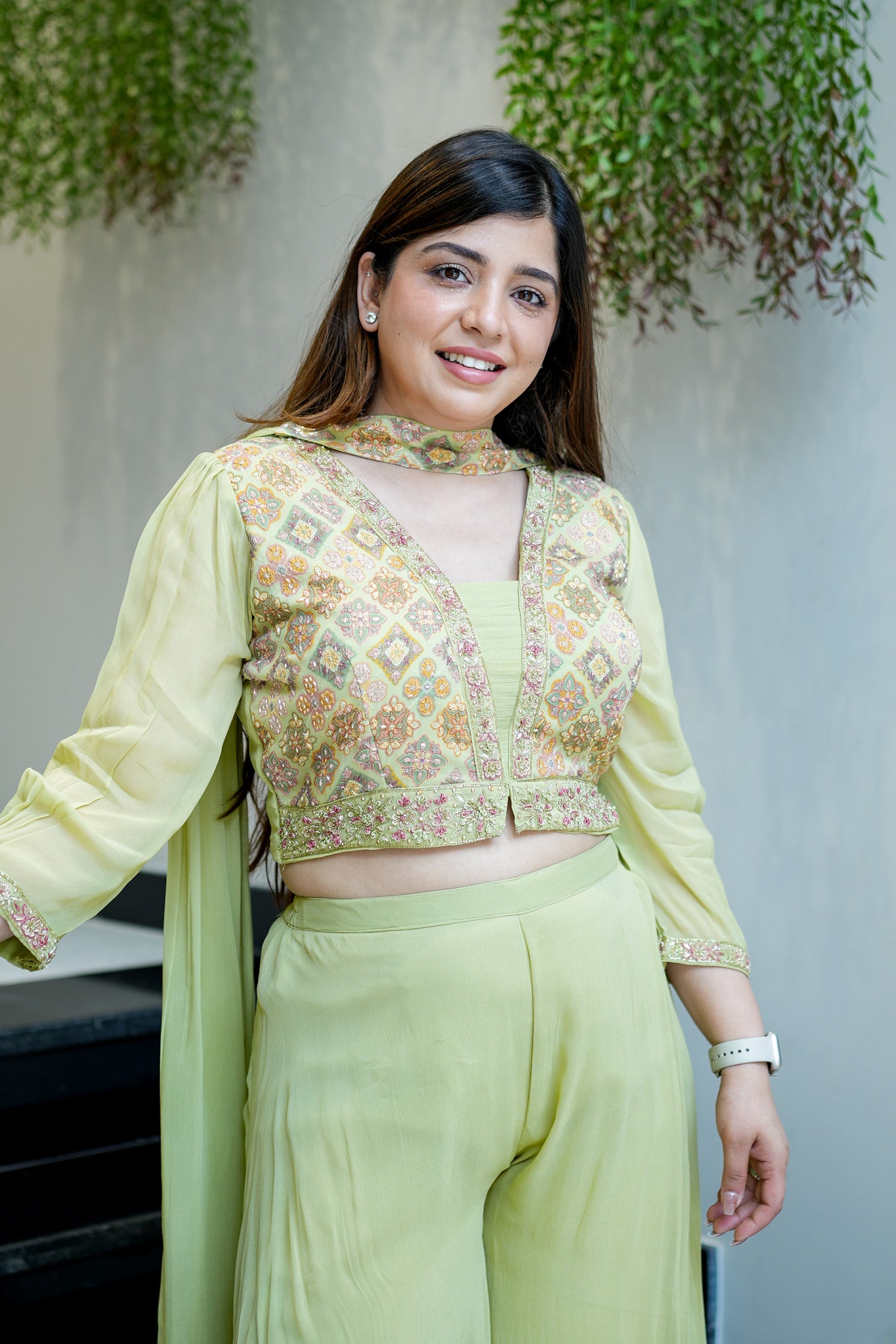 Adhira Hand Embroidered Garara Set