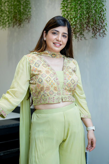 Adhira Hand Embroidered Garara Set