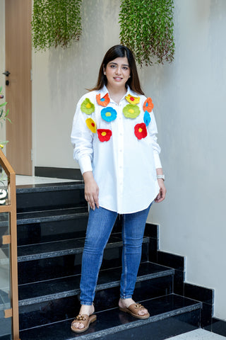 Andrew Floral Patch Detailing Shirt