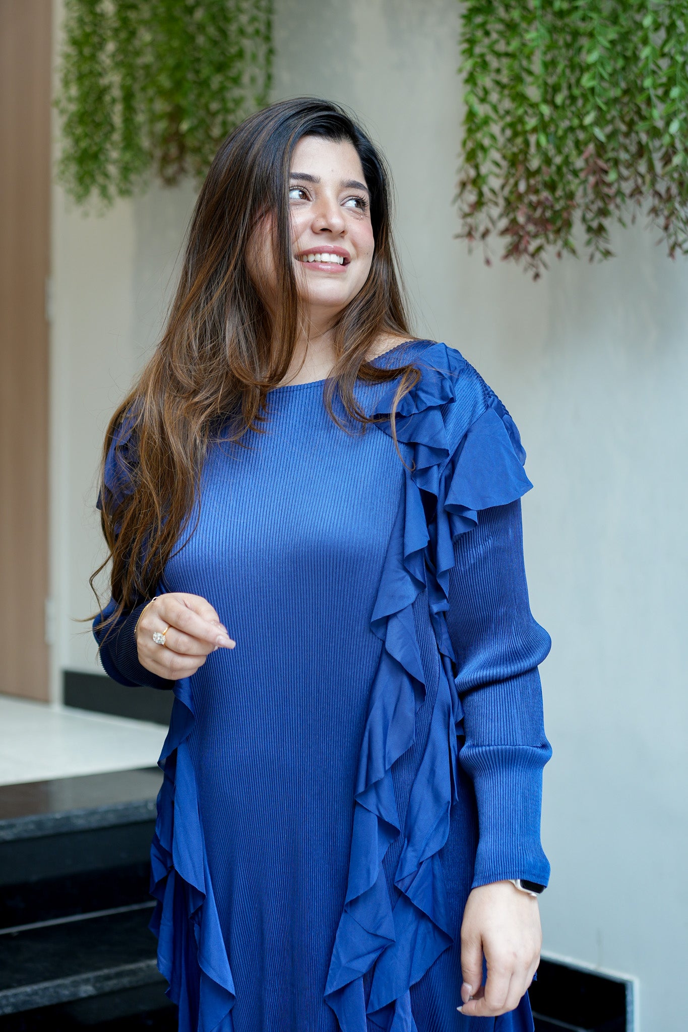 Cleo Pleated Frill Dress