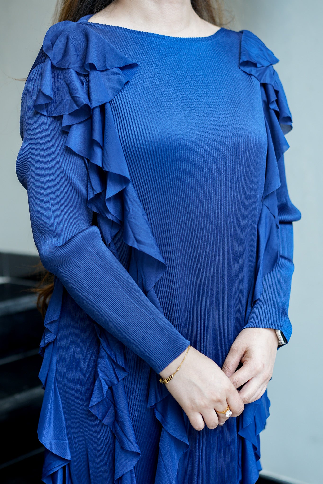 Cleo Pleated Frill Dress