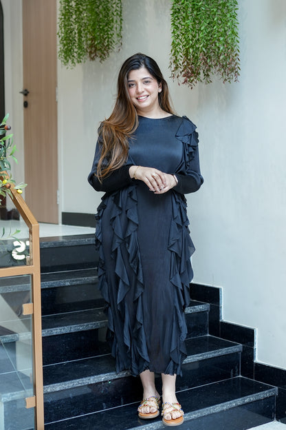Cleo Pleated Frill Dress