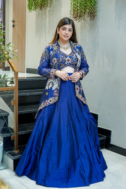 Kaveri Hand Embroidered Cape Set