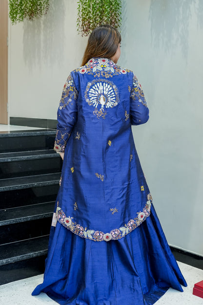 Kaveri Hand Embroidered Cape Set