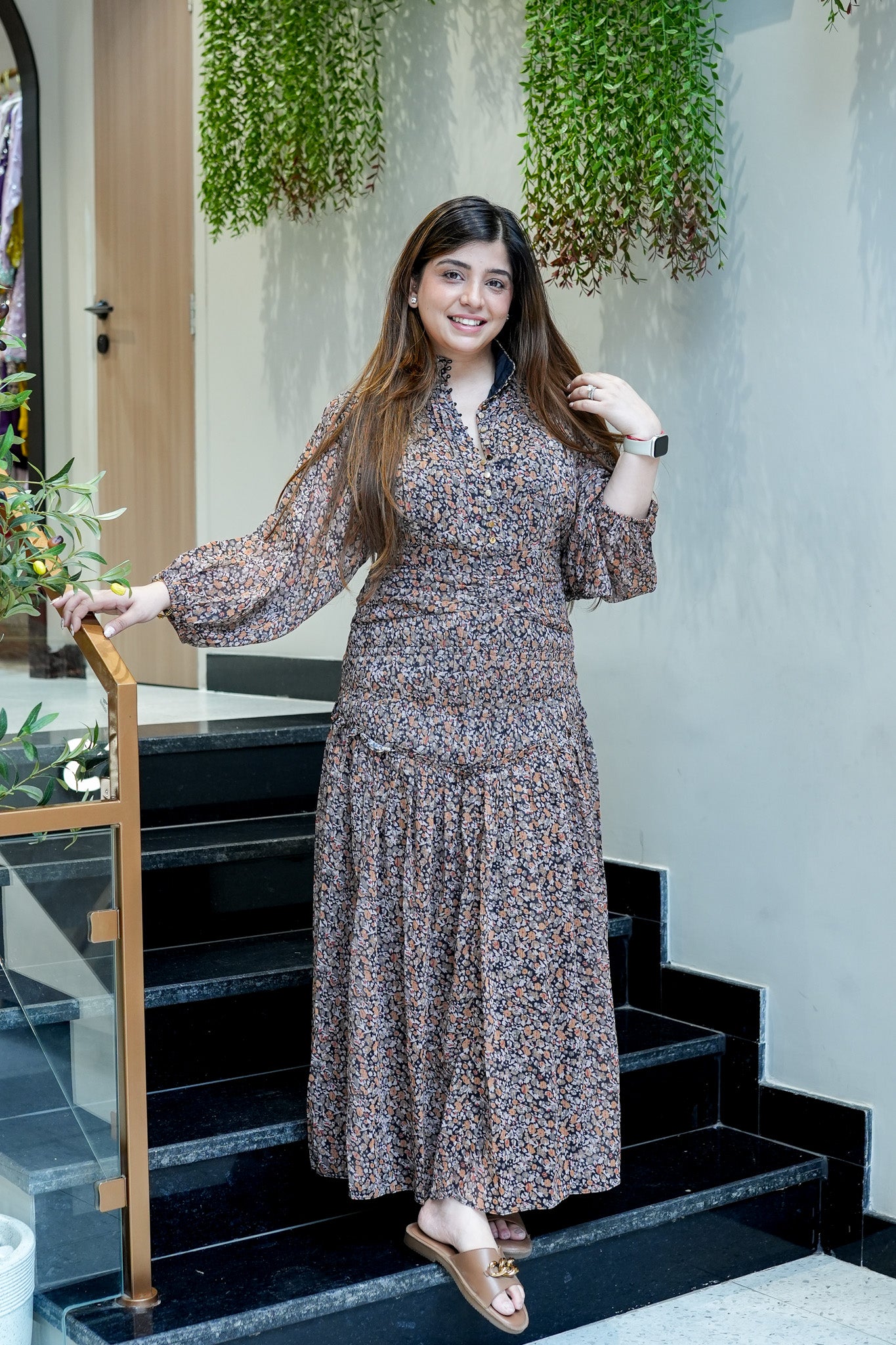 Fresha Printed Long Maxi Dress