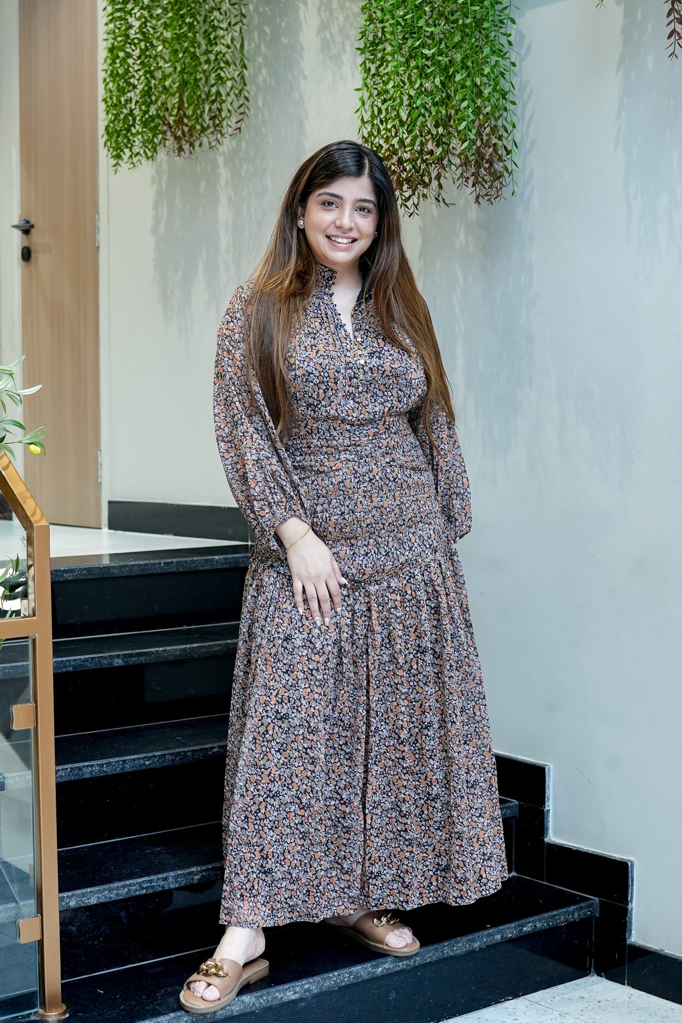 Fresha Printed Long Maxi Dress