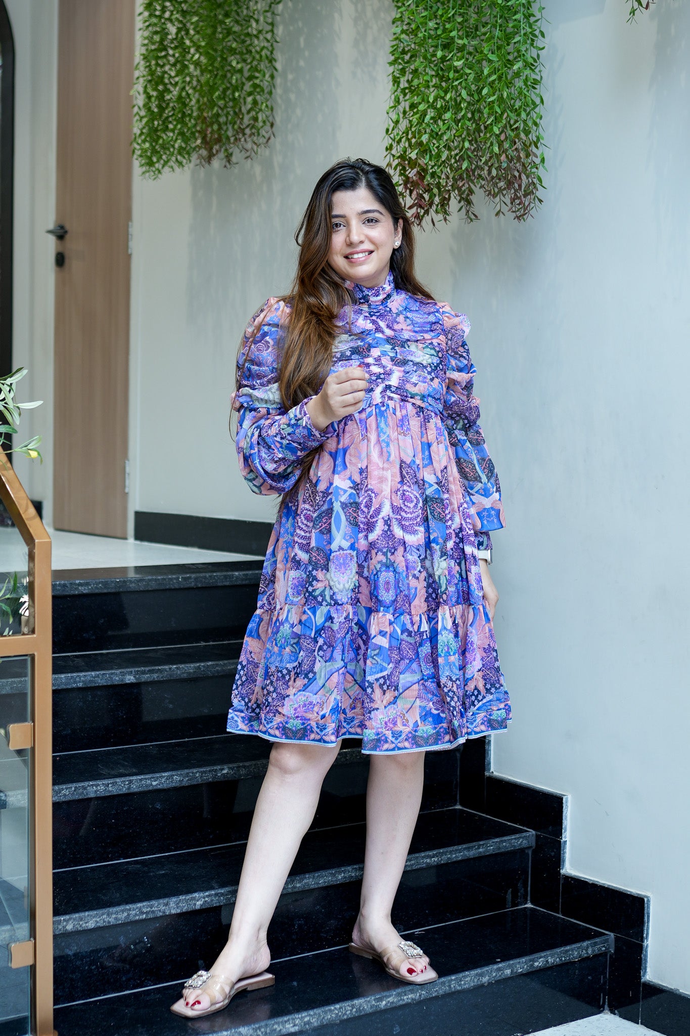 Maeve Floral Printed Short Dress
