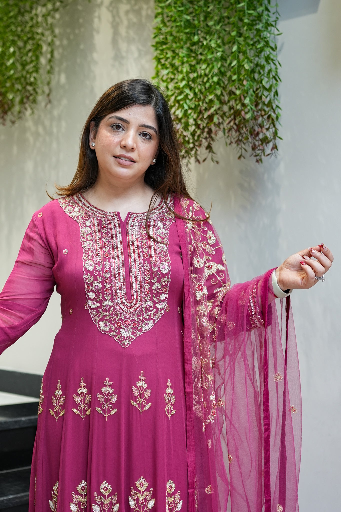 Reva Hand Embroidered Anarkali Set