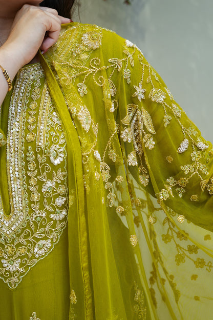 Reva Hand Embroidered Anarkali Set