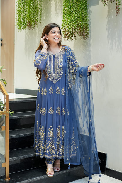 Reva Hand Embroidered Anarkali Set