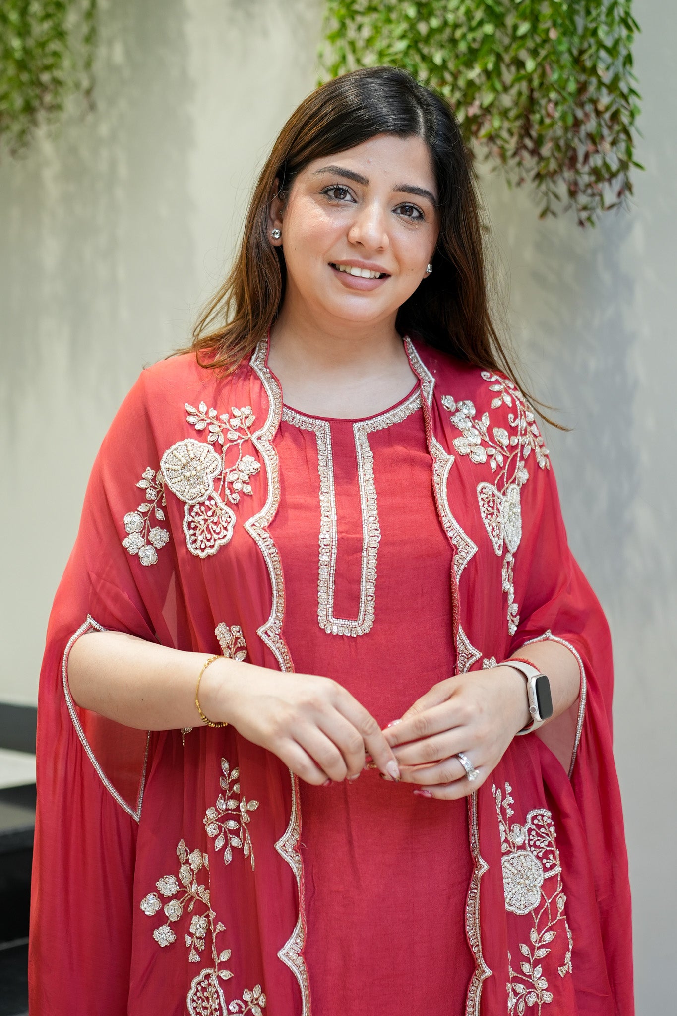 Orna Hand Embroidered Cape Set