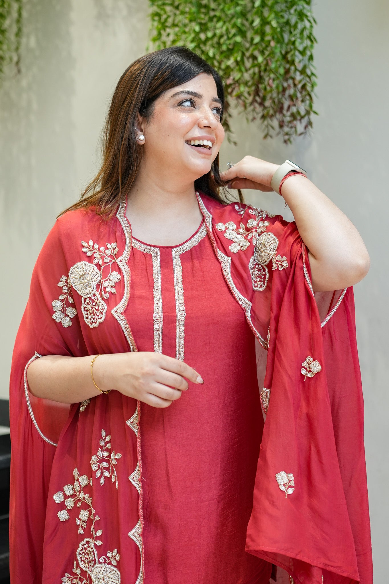Orna Hand Embroidered Cape Set