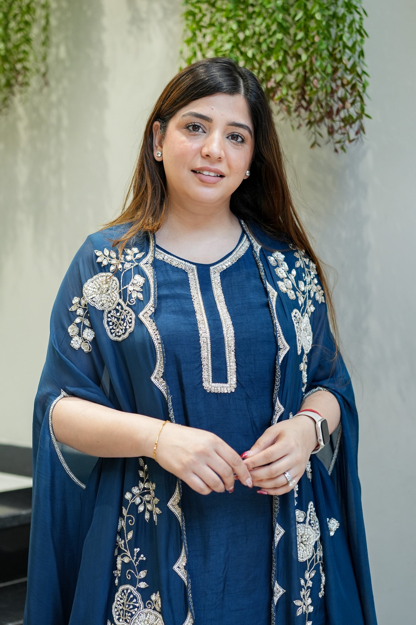 Orna Hand Embroidered Cape Set