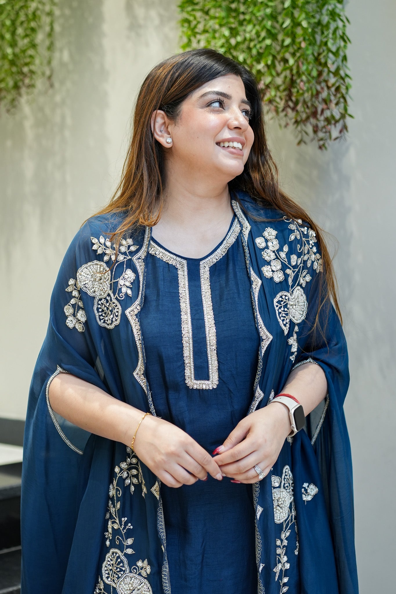 Orna Hand Embroidered Cape Set