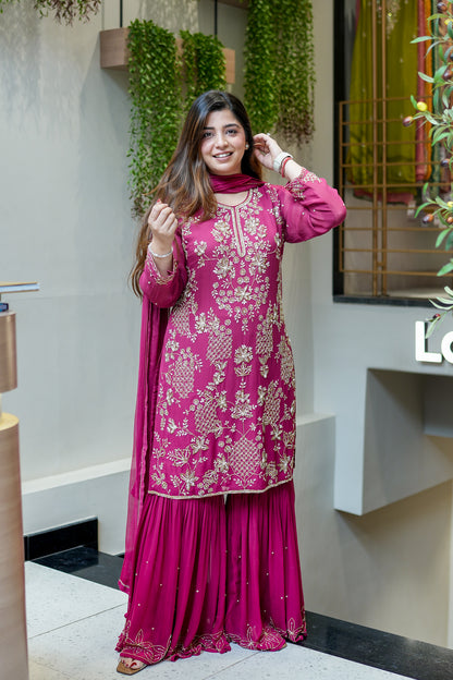 Farisa Hand Embroidered Sharara Set