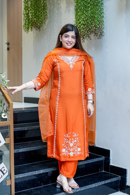 Visaya Hand Embroidered Suit Set