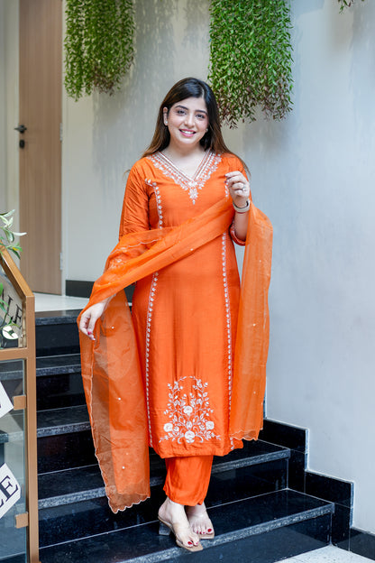 Visaya Hand Embroidered Suit Set