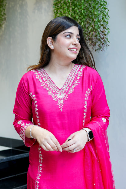 Visaya Hand Embroidered Suit Set
