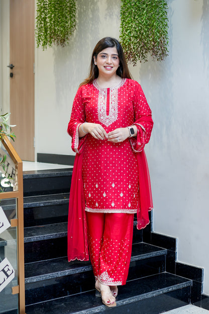 Ruhani Hand Embroidered Suit Set