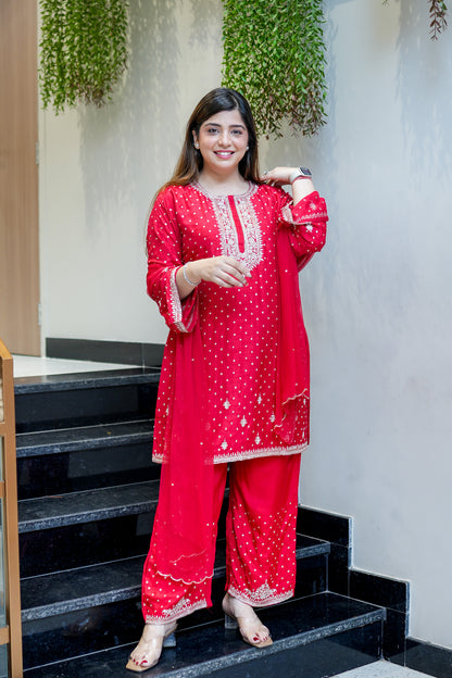Ruhani Hand Embroidered Suit Set