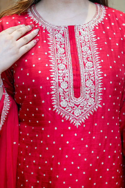 Ruhani Hand Embroidered Suit Set