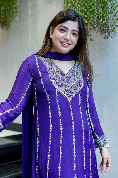 Fanah Hand Embroidered Anarkali Suit Set