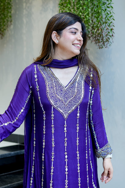 Fanah Hand Embroidered Anarkali Suit Set