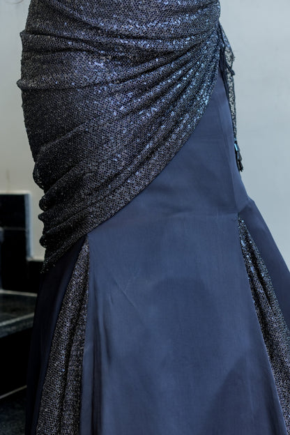 Razia Black Fish Cut Skirt With Corset