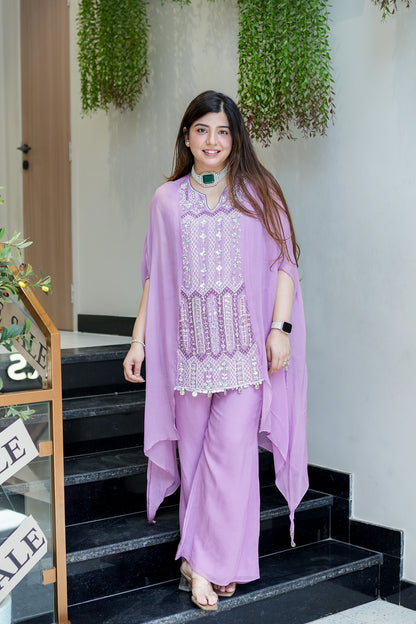 Vrinda Hand Embroidered Three Piece Set