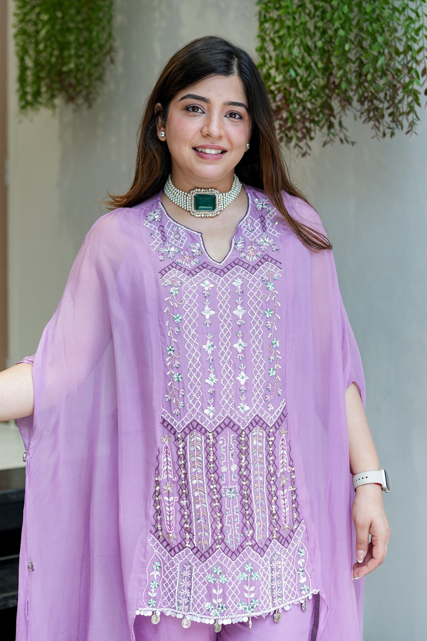 Vrinda Hand Embroidered Three Piece Set