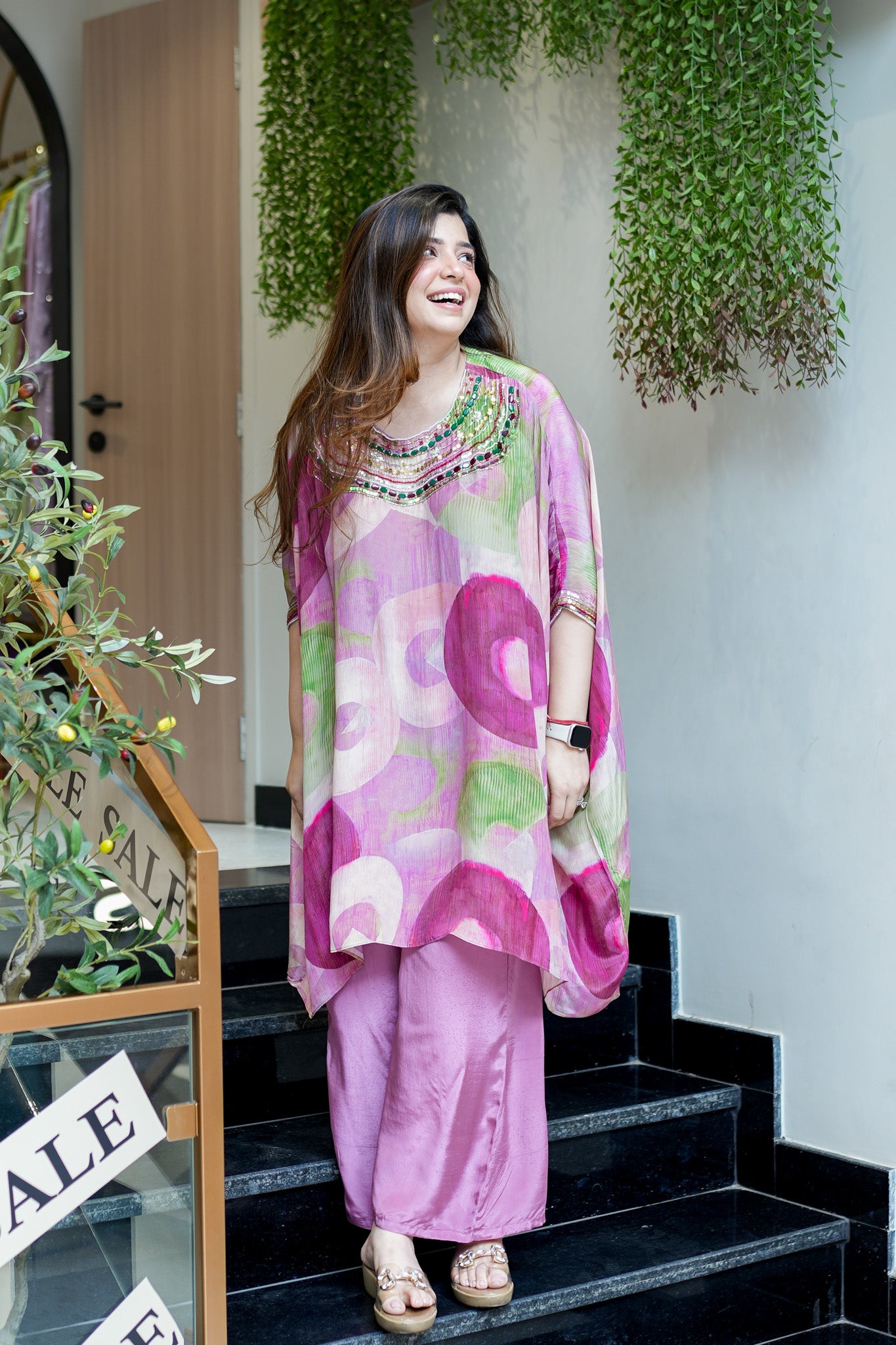 Razia Embroidered Co ord Set