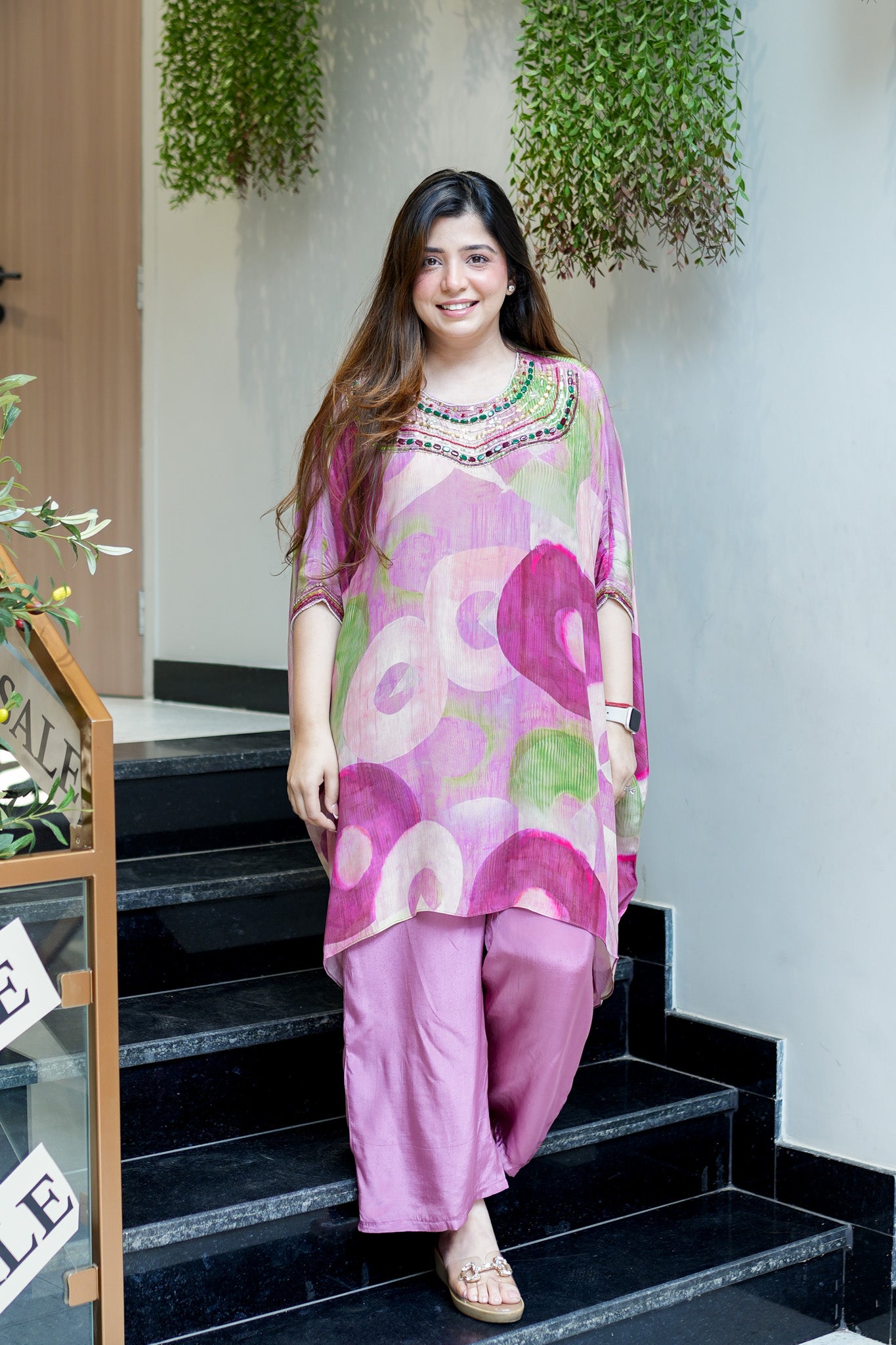 Razia Embroidered Co ord Set