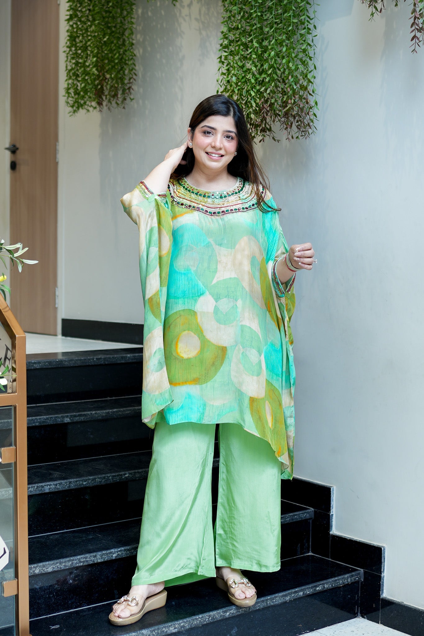 Razia Embroidered Co ord Set