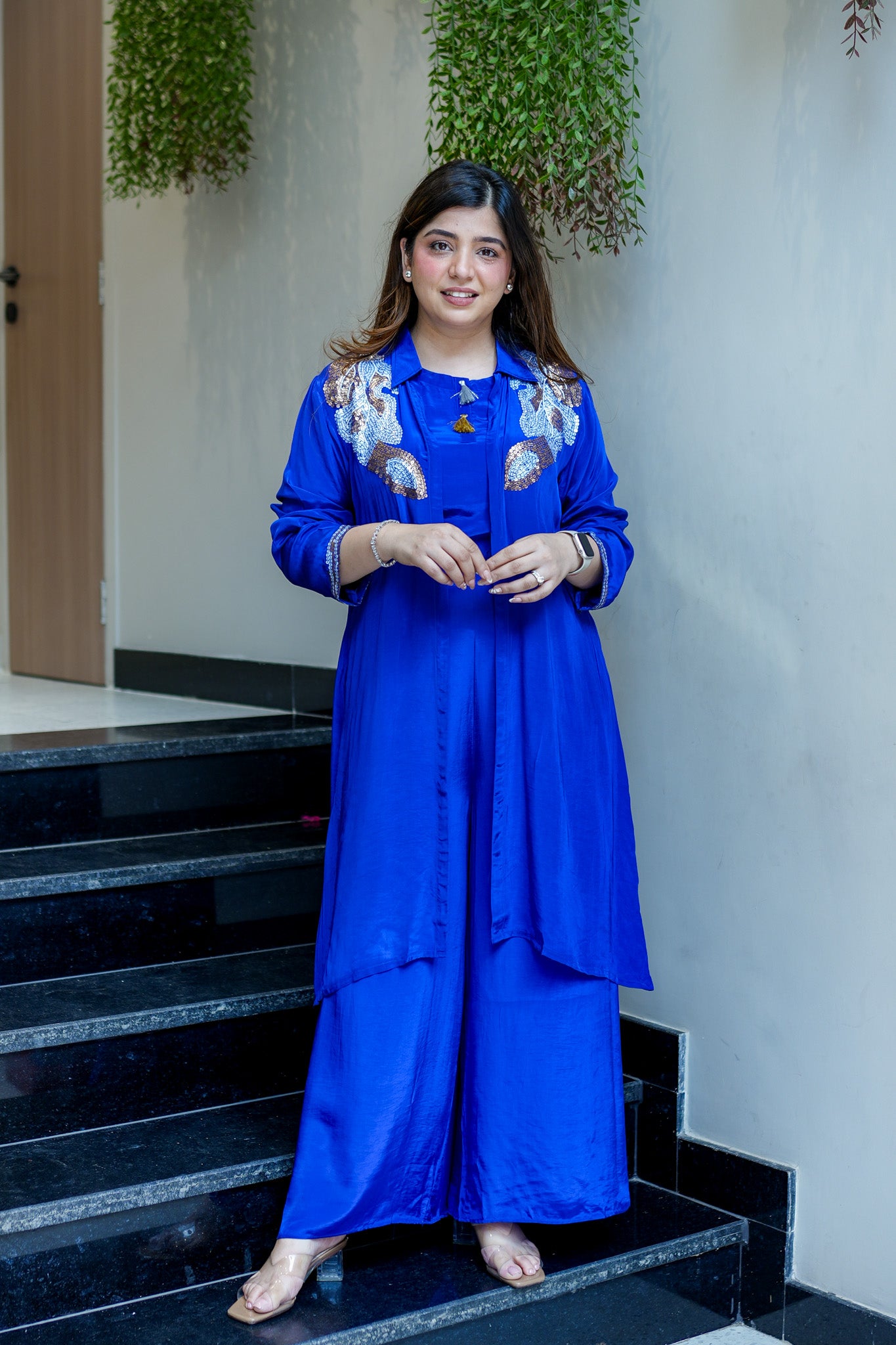 Keerthi Embroidered Three Piece Set