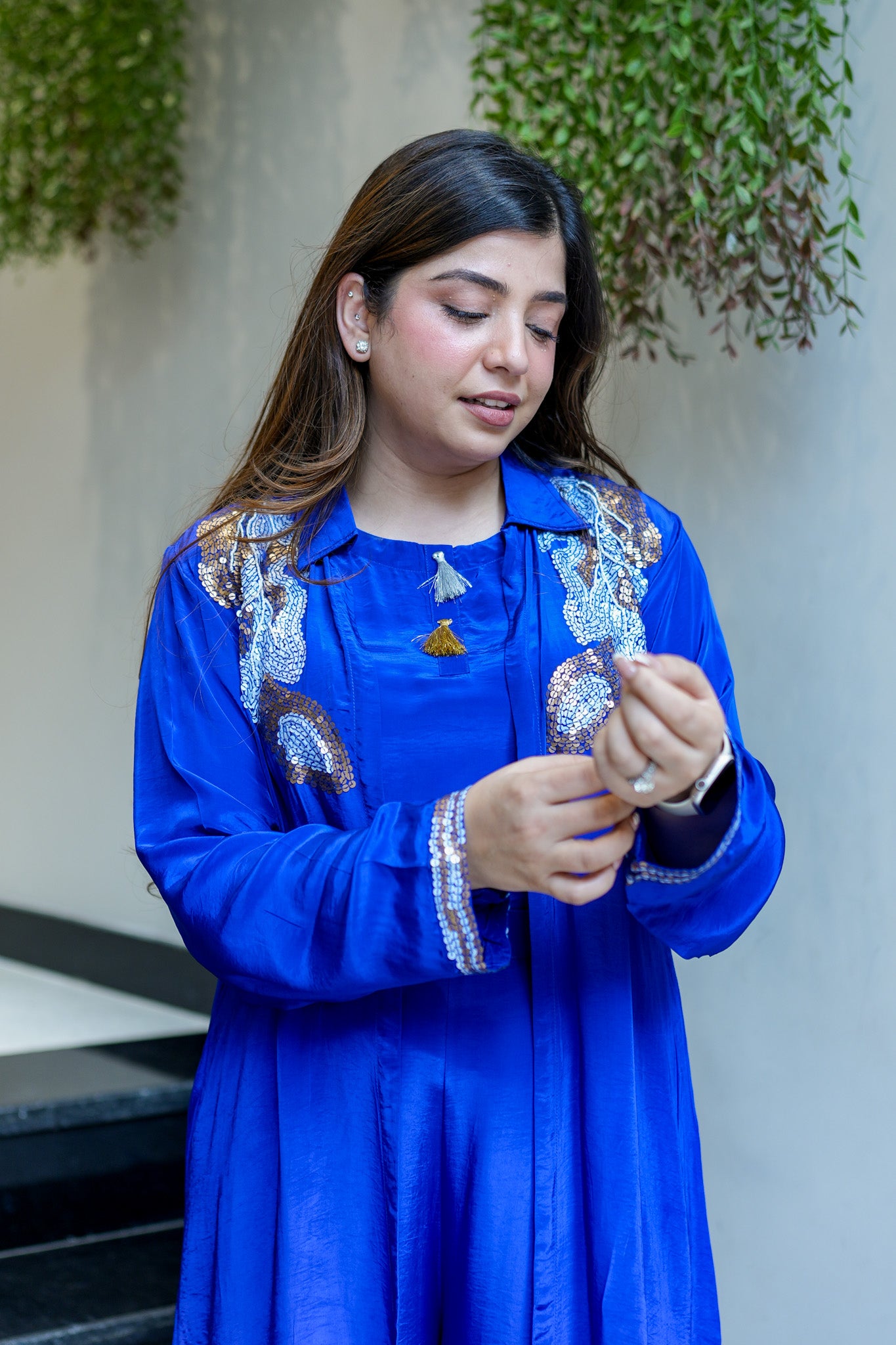 Keerthi Embroidered Three Piece Set