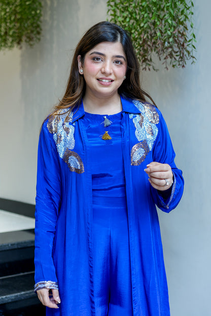 Keerthi Embroidered Three Piece Set
