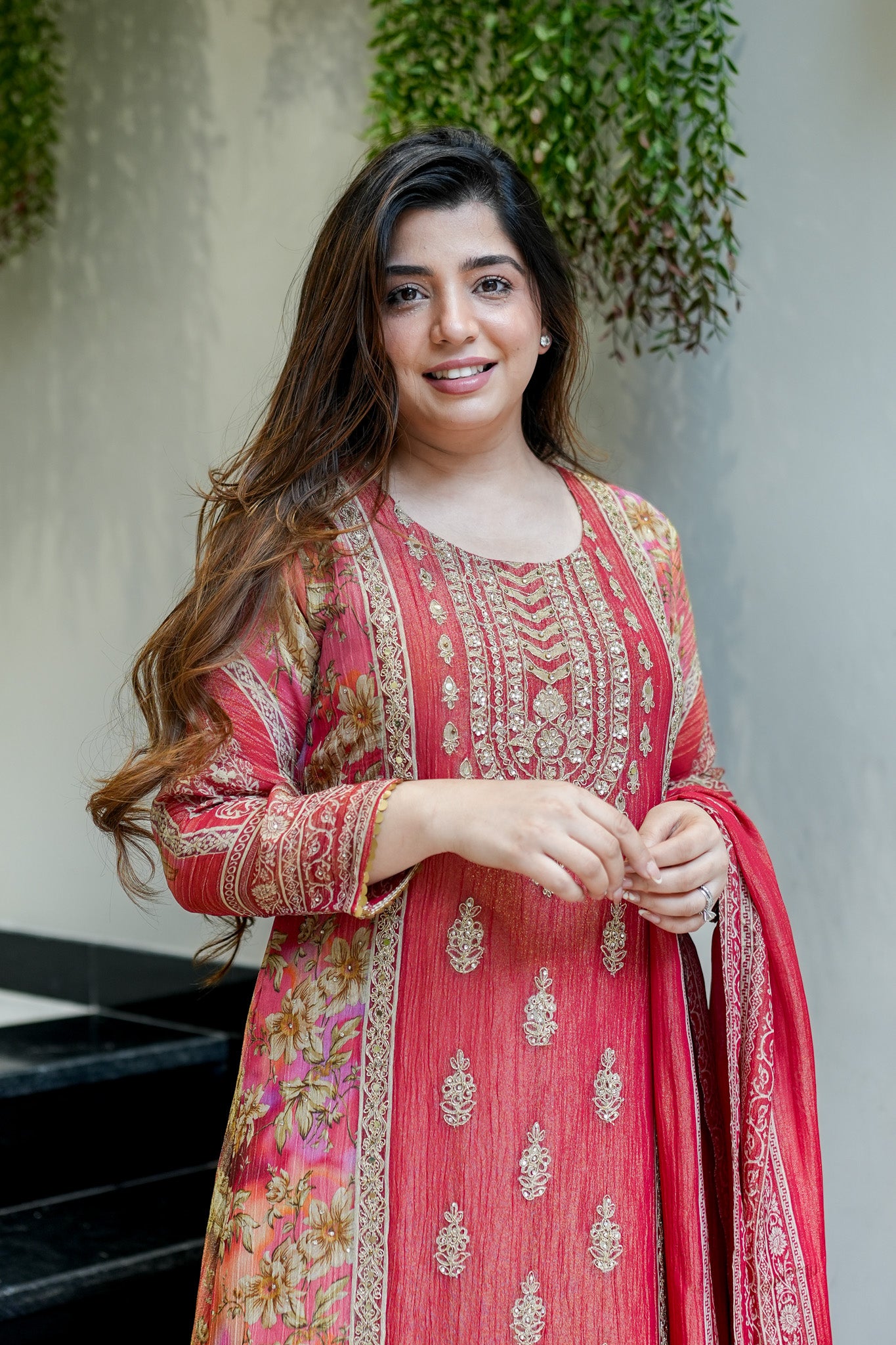 Mrinaa Printed Tissue Suit Set