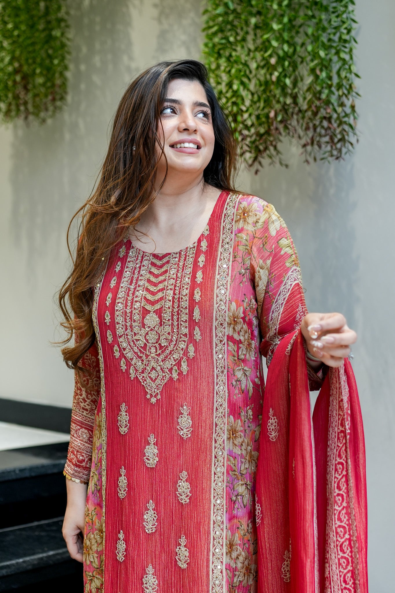 Mrinaa Printed Tissue Suit Set