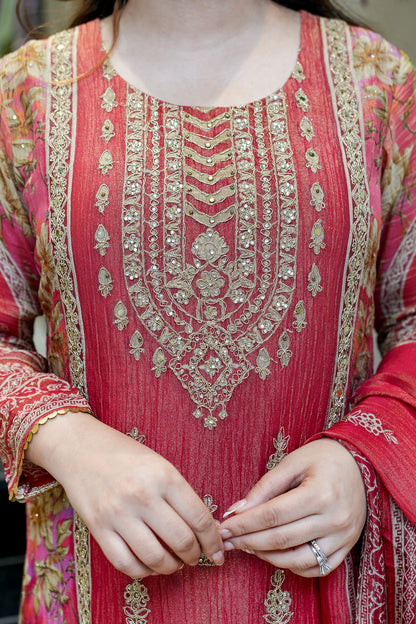 Mrinaa Printed Tissue Suit Set