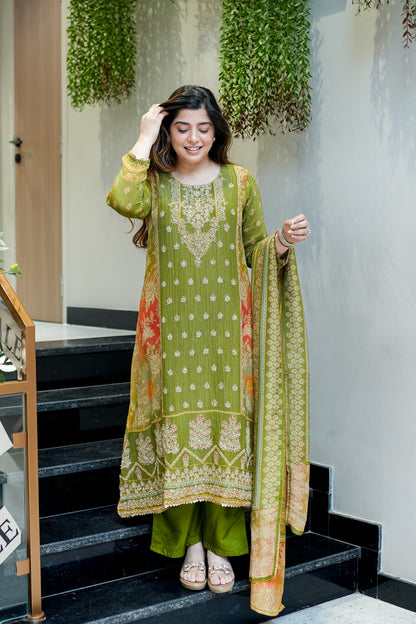 Mrinaa Printed Tissue Suit Set
